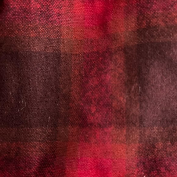 nwt pendleton ombre plaid red-brown-ochre wool shirt- jac shacket - Picture 2 of 4